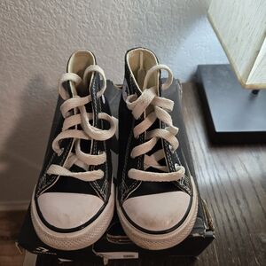 Kids Black High-Top Sneakers